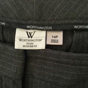 Gray pinstriped pants Worthington 14p